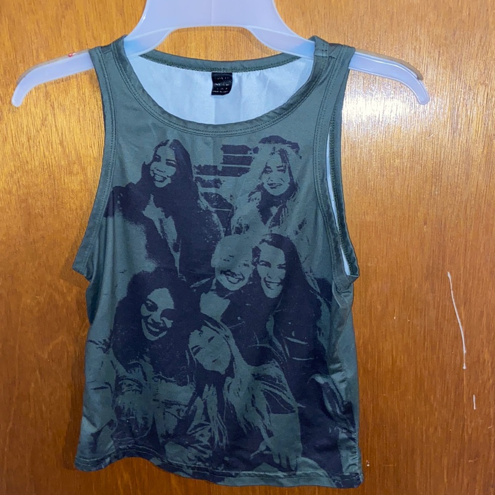 Green Tank Top with band logo